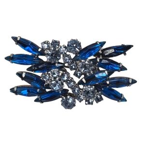 Vintage Juliana Blue Rhinestone Brooch